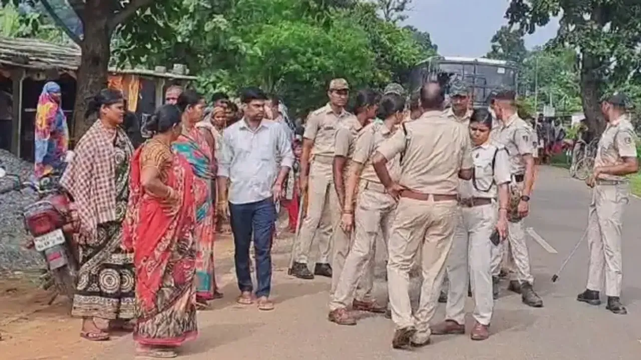 Police personnel deployed at Naktideul 