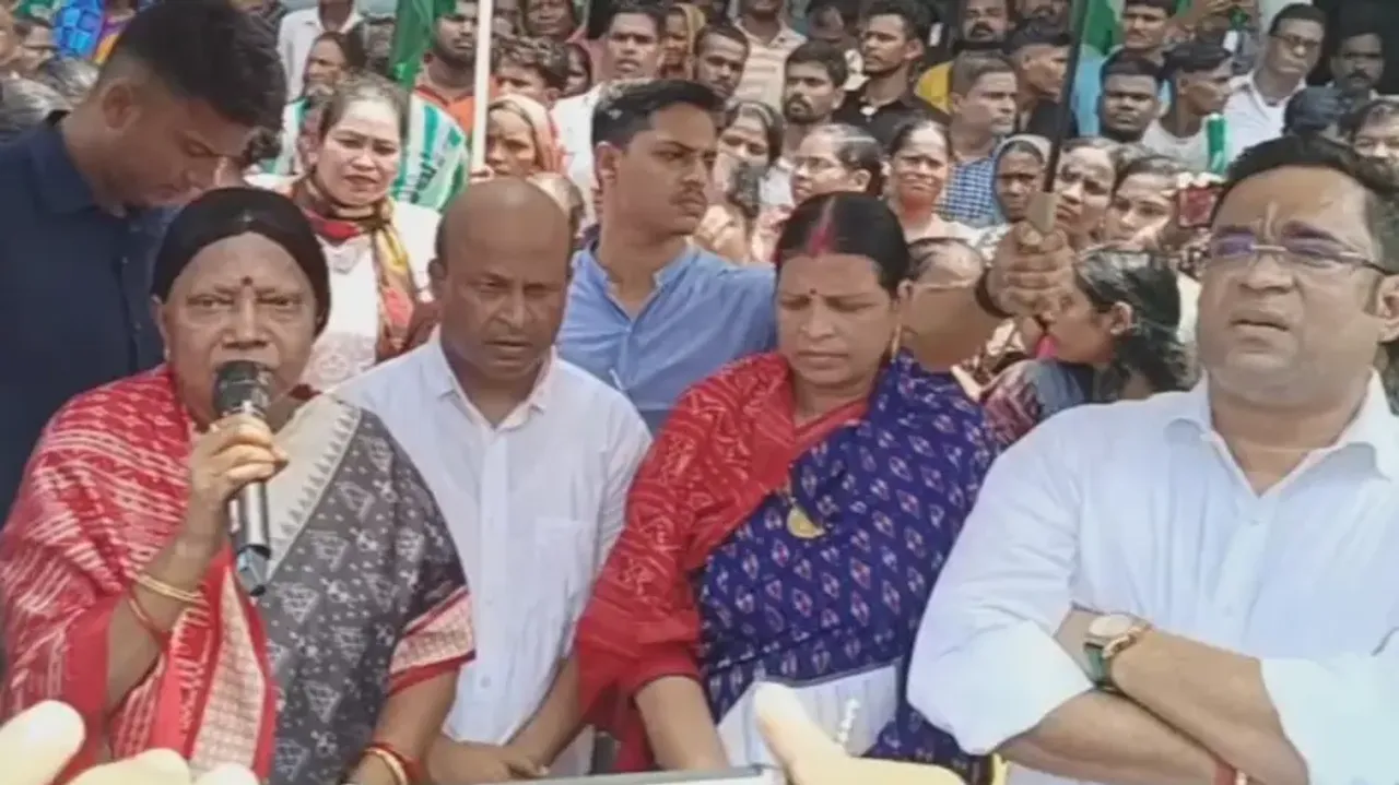 BJD workers gherao Dharmasala block office