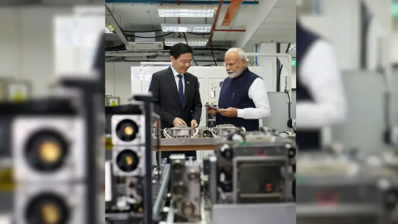 PM Modi and Lawrence Wong