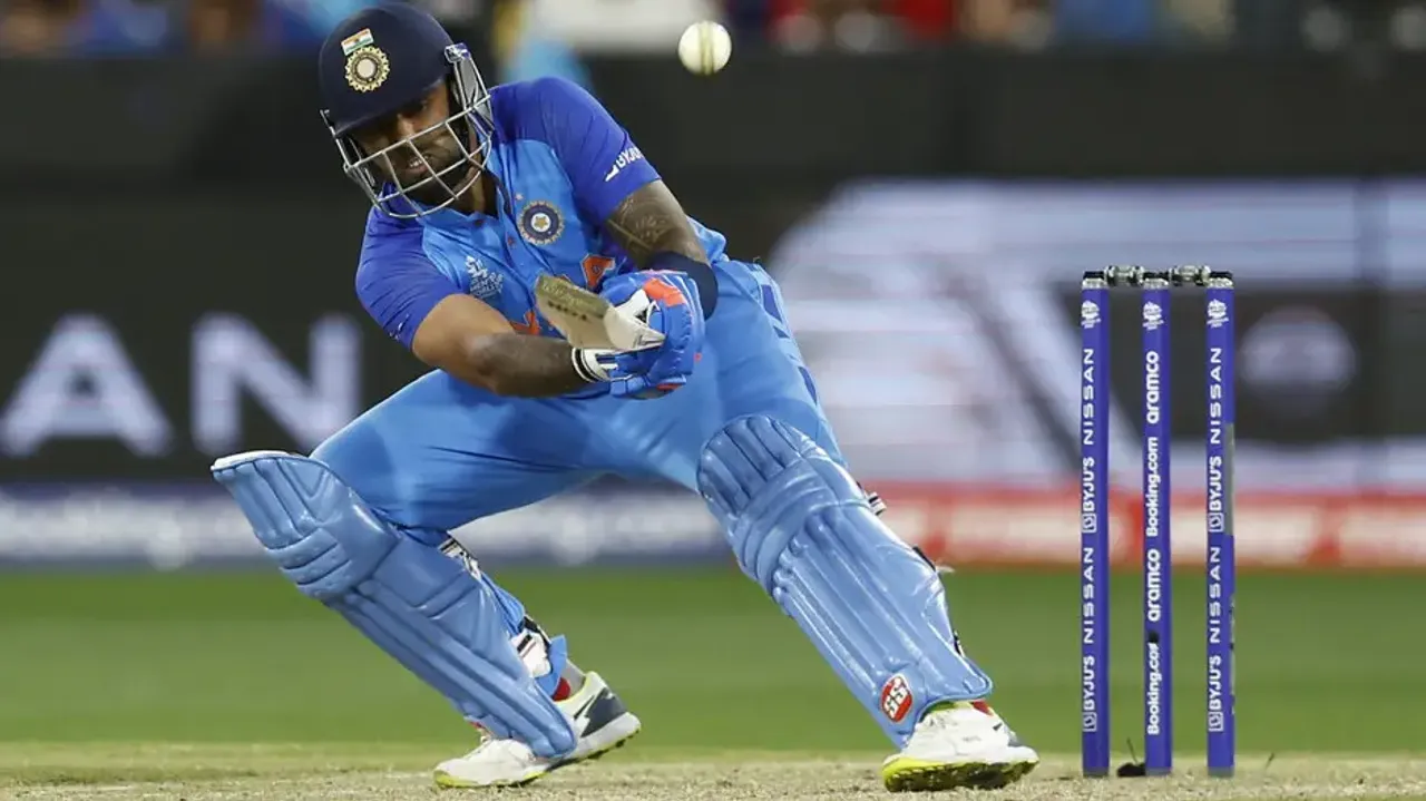 Suryakumar Yadav plays his incredible brand of scoop shot