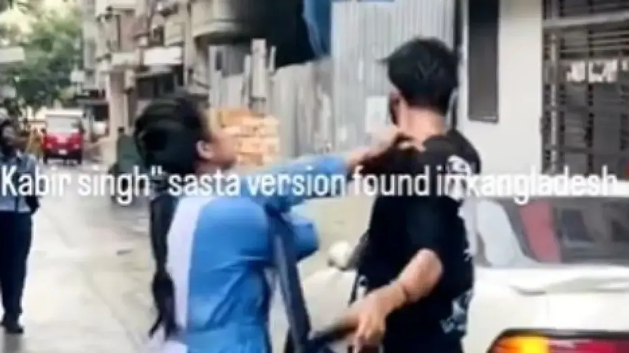 Girl caught two-timing with boyfriend, frustrated lover creates scene