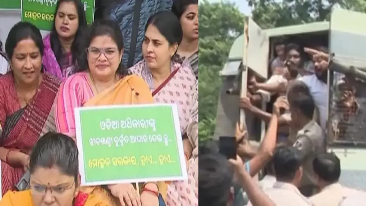 Opposition BJD, Congress stage protest in Bhubaneswar