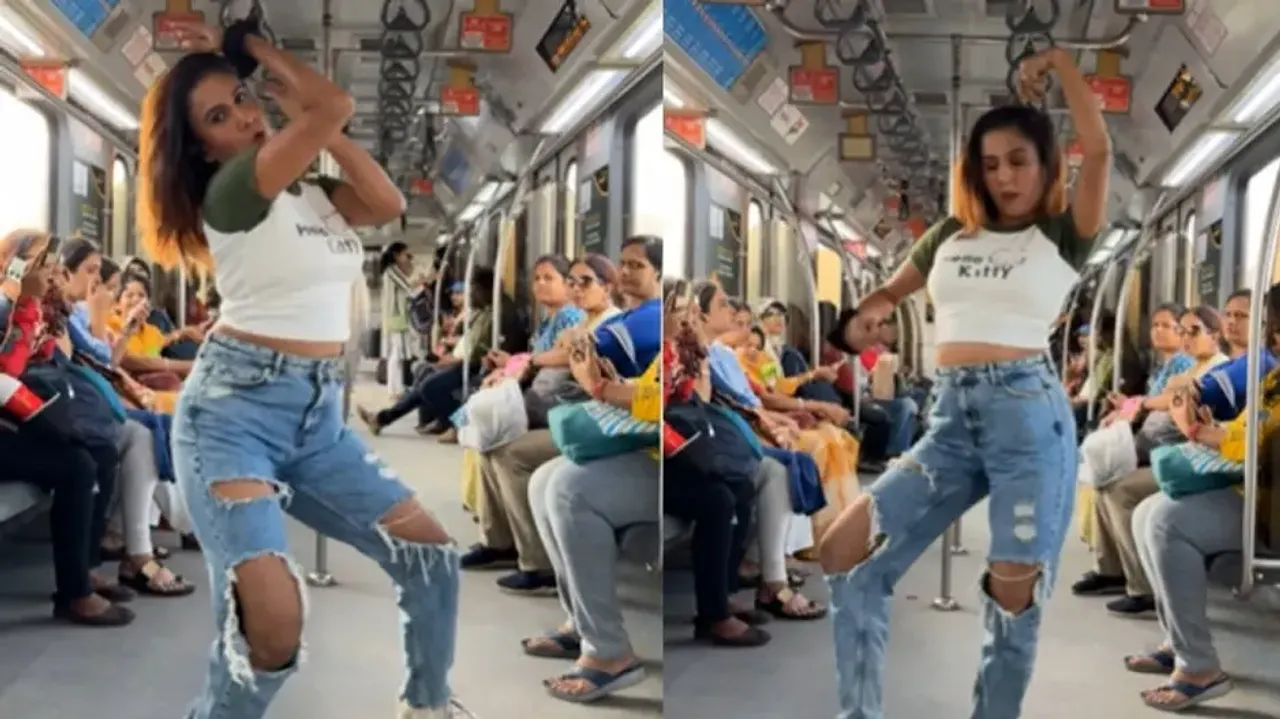 Girl’s bizarre dance to ‘Aaj Ki Raat’ in metro goes viral on social media