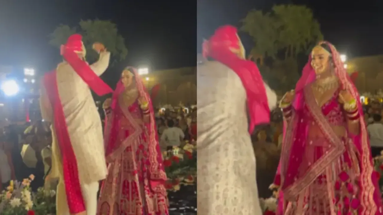 Groom’s heart-warming ritual to shield bride from negative energy goes viral – Watch