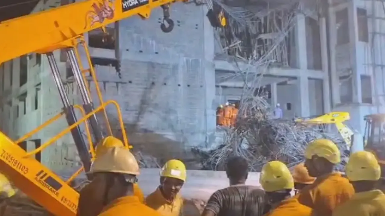 Under-construction roof collapses in Dhenkanal