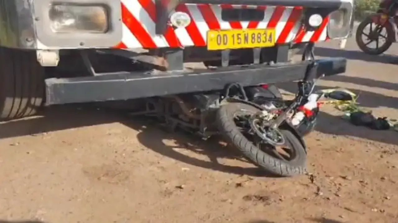 Bike- tanker accident in Odisha