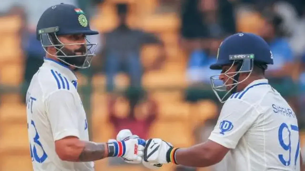Virat Kohli and Sarfaraz Khan