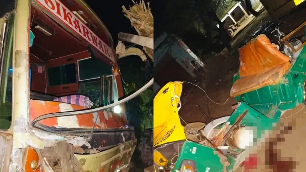Bus collision in Rajasthan