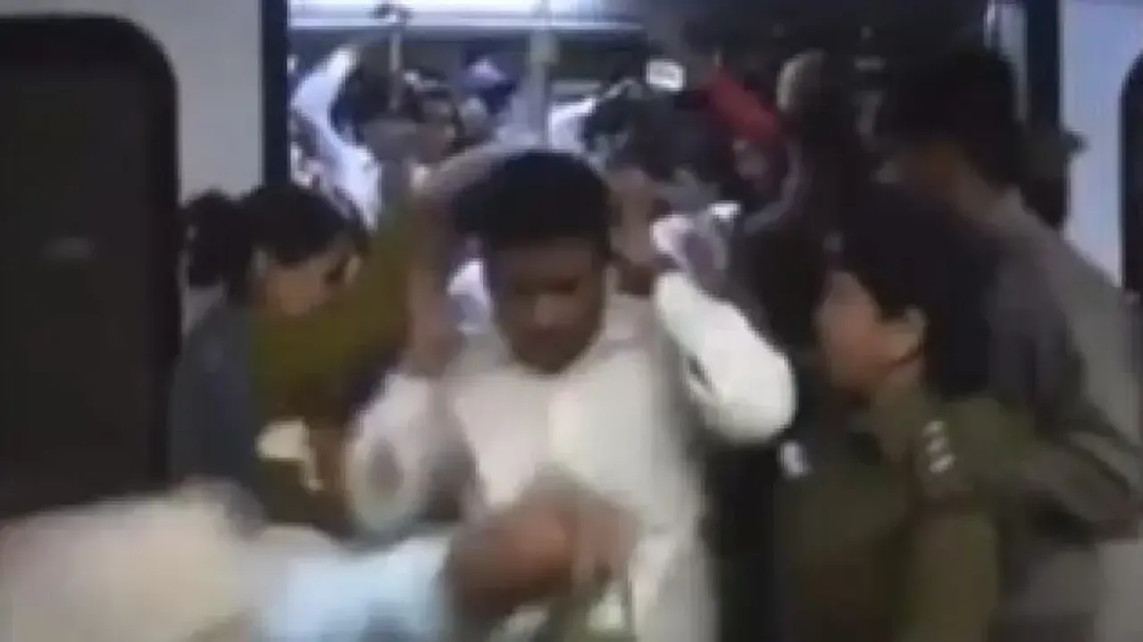 Delhi Metro: Cops thrash men travelling in women’s coach; viral video sparks debate