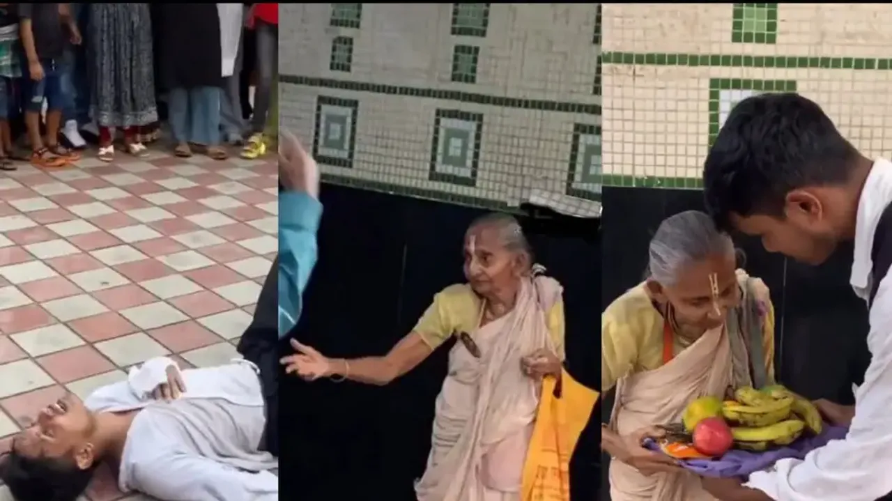 Real Hero! Youth helps elderly woman begging on street by dancing to collect funds, watch