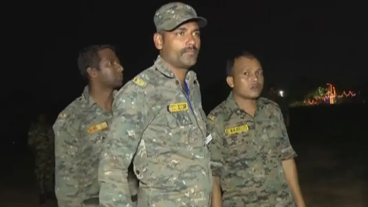 Security forces deployed at Pandakudia slum in Bhubaneswar 