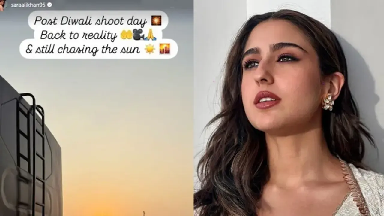 Sara Ali Khan is ‘back to reality’ with ‘post Diwali shoot day’