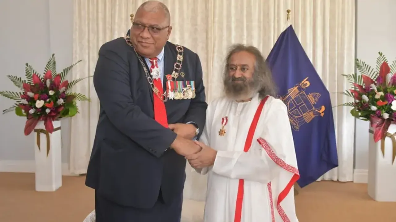 Sri Sri Ravi Shankar has been honoured with Fiji’s highest civilian award