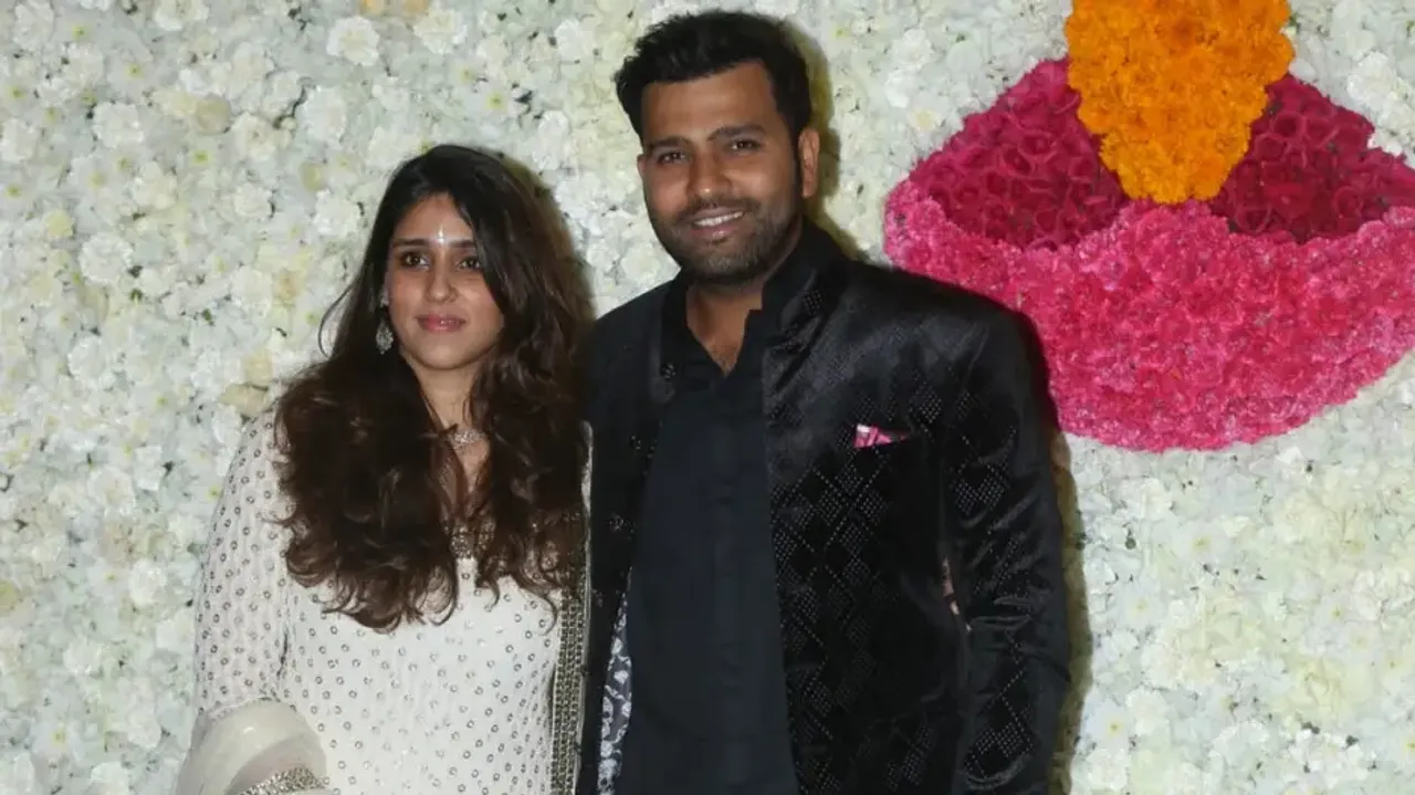 Indian cricketer Rohit Sharma & wife Ritika Sajdeh