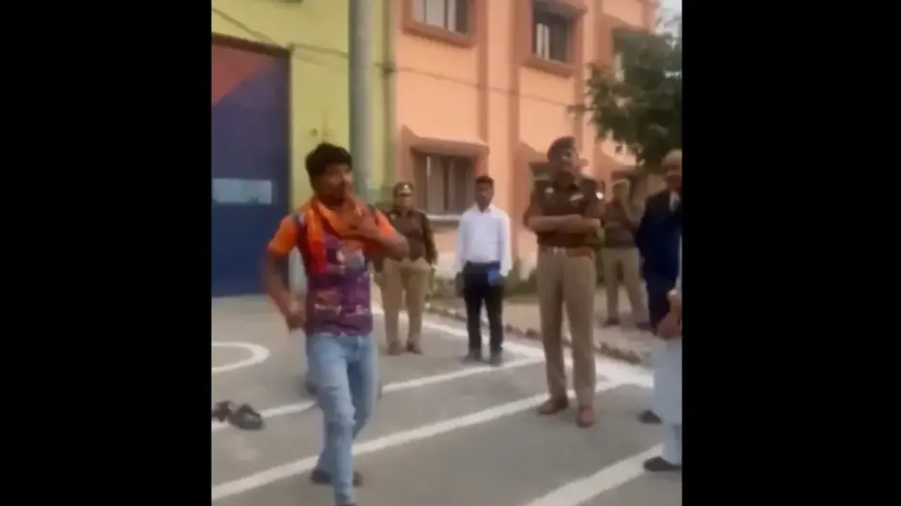 Man released from jail starts dancing in front of jail; internet says 'send him back'; watch