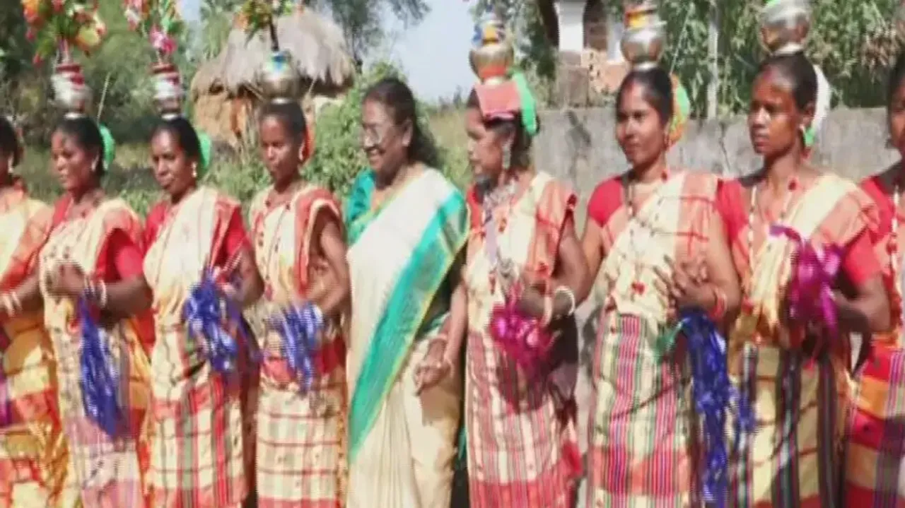 President Droupadi Murmu gets emotional at birthplace, dances with tribal women breaking protocol