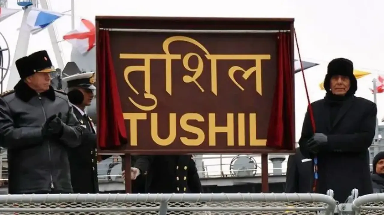 Missile frigate INS Tushil inducted into Indian Navy in Russia