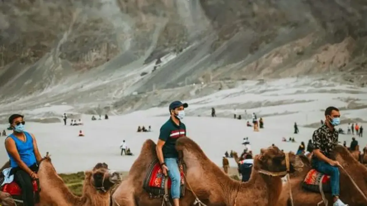 Tourists in Nubra Valley, Ladakh