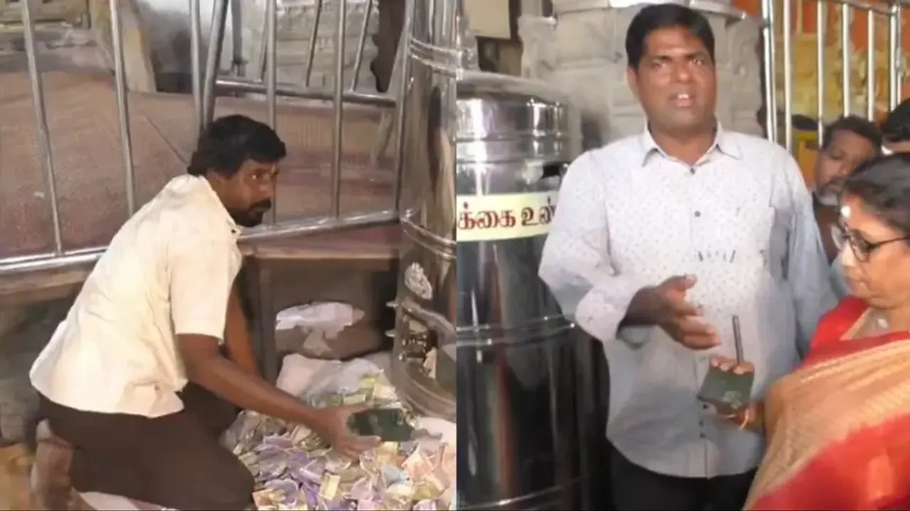 PK scene replays! Man accidentally drops iPhone inside Temple Hundi, watch what happens next