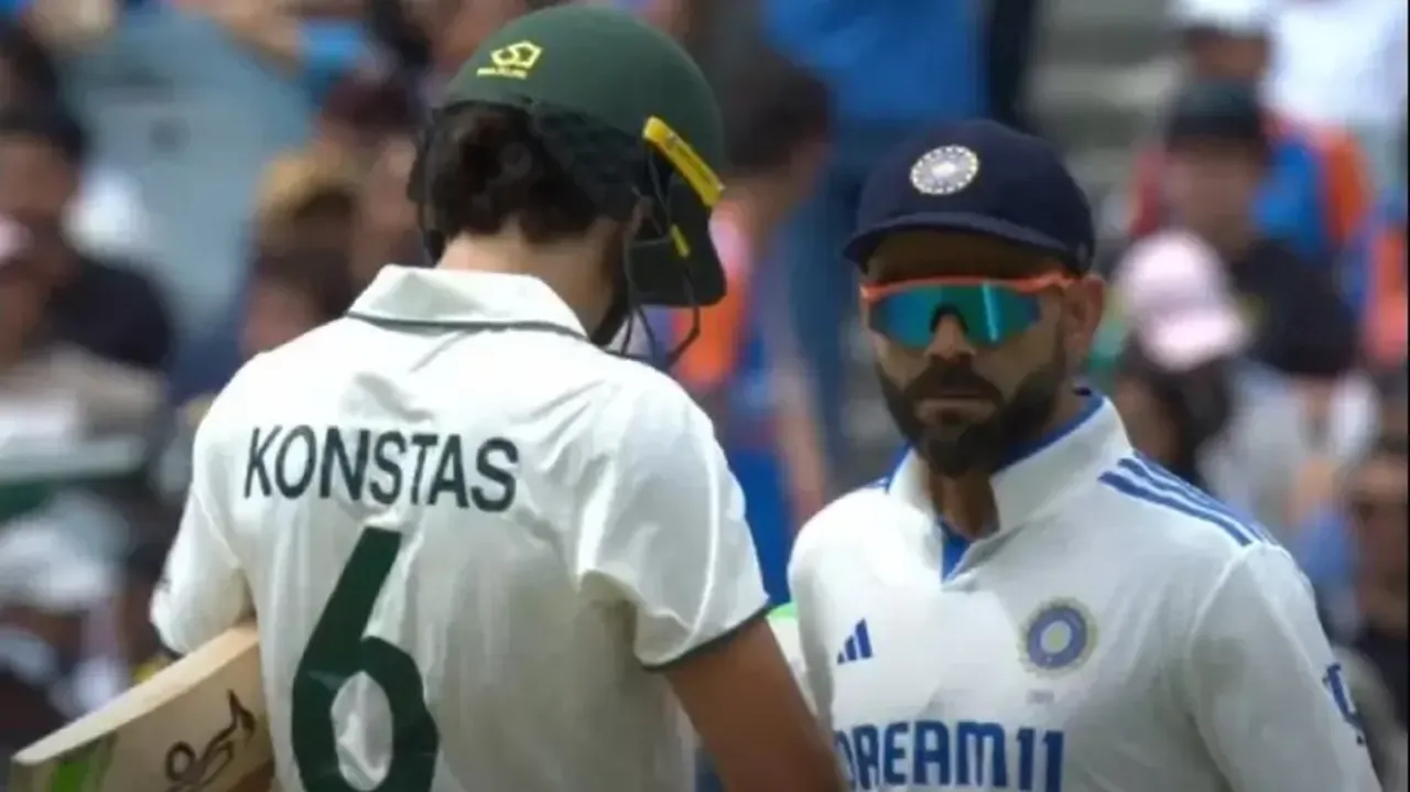 Fiery exchange between Sam Konstas and Virat Kohli
