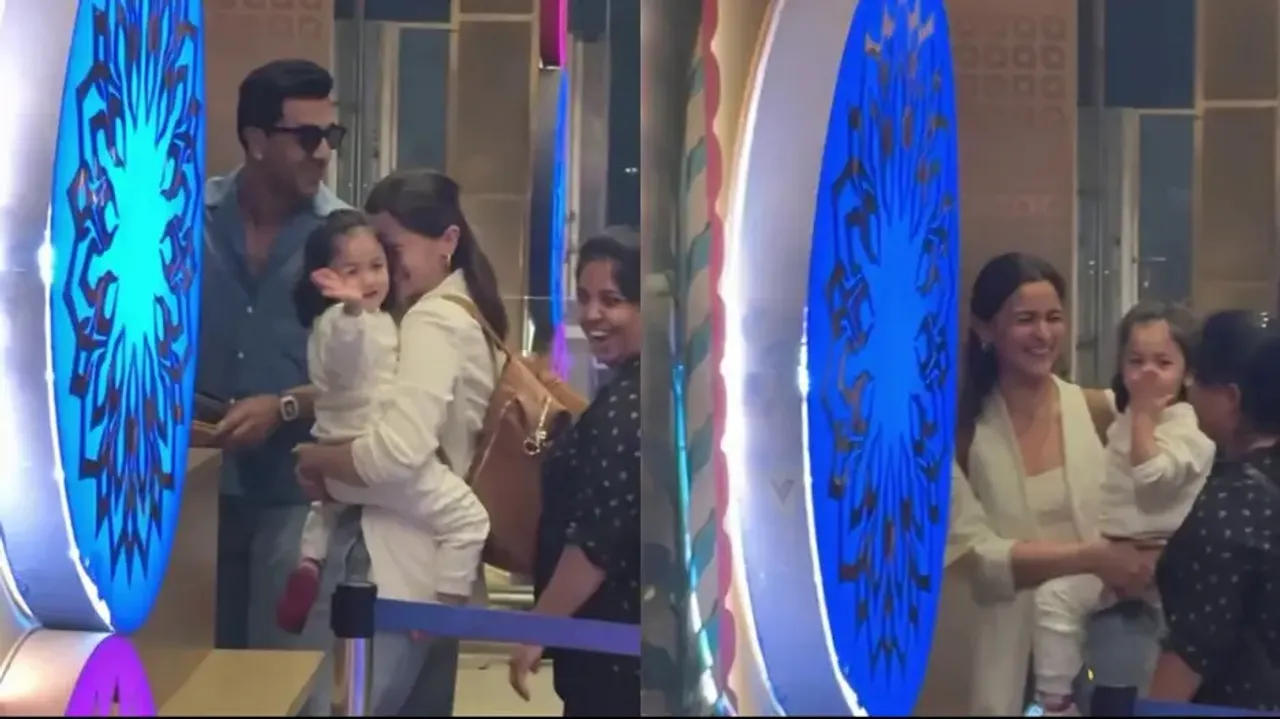 Raha Kapoor is already a star! Steals spotlight by blowing flying kisses to paps, watch