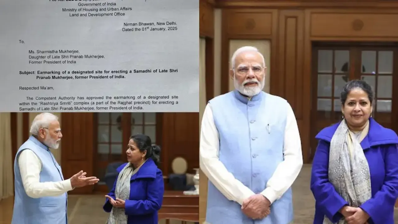 Daughter shares govt letter approving memorial for Pranab Mukherjee, thanks PM Modi