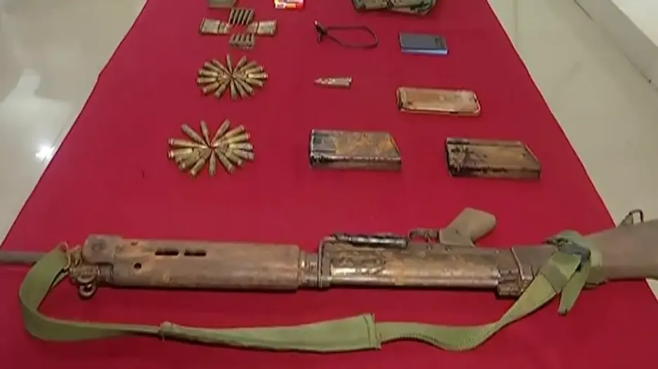 Self-loading rifle, live ammunition & explosives linked to Maoists seized