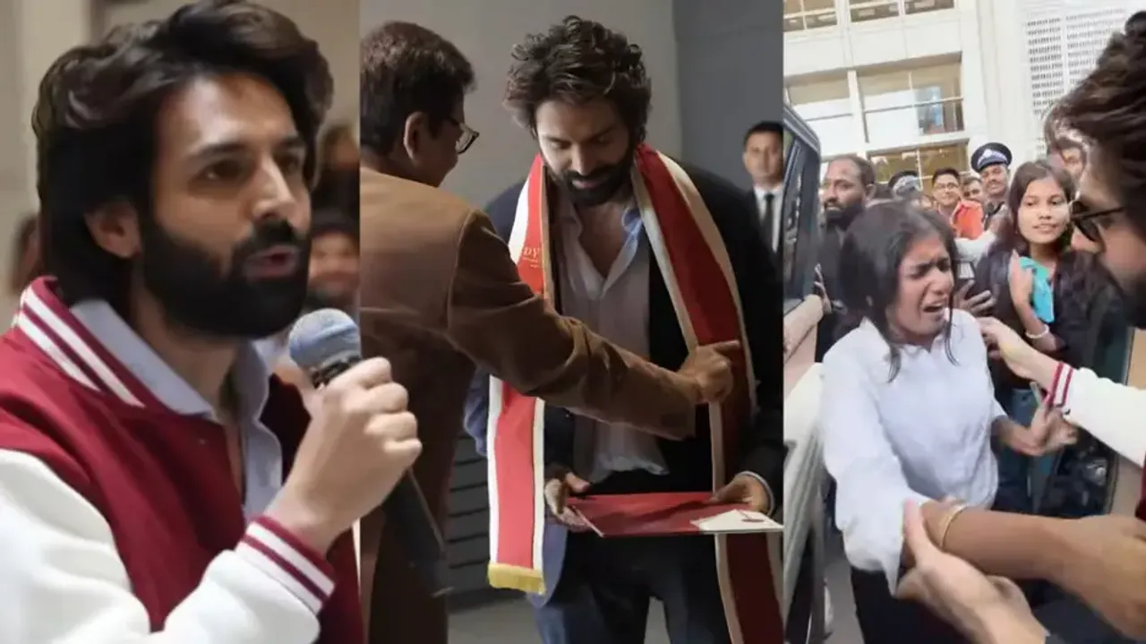 'Backbencher' Kartik Aaryan FINALLY obtains B-Tech degree, fangirl bids tearful adieu! Watch