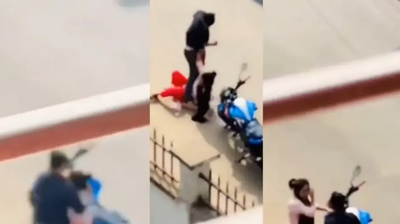 Couple's dramatic 'street fight' takes an unexpected turn after...Watch