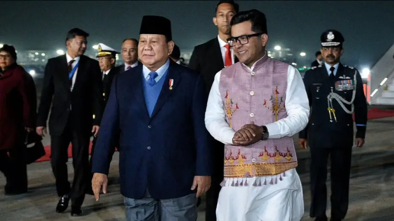 Indonesian President Prabowo Subianto arrives in India