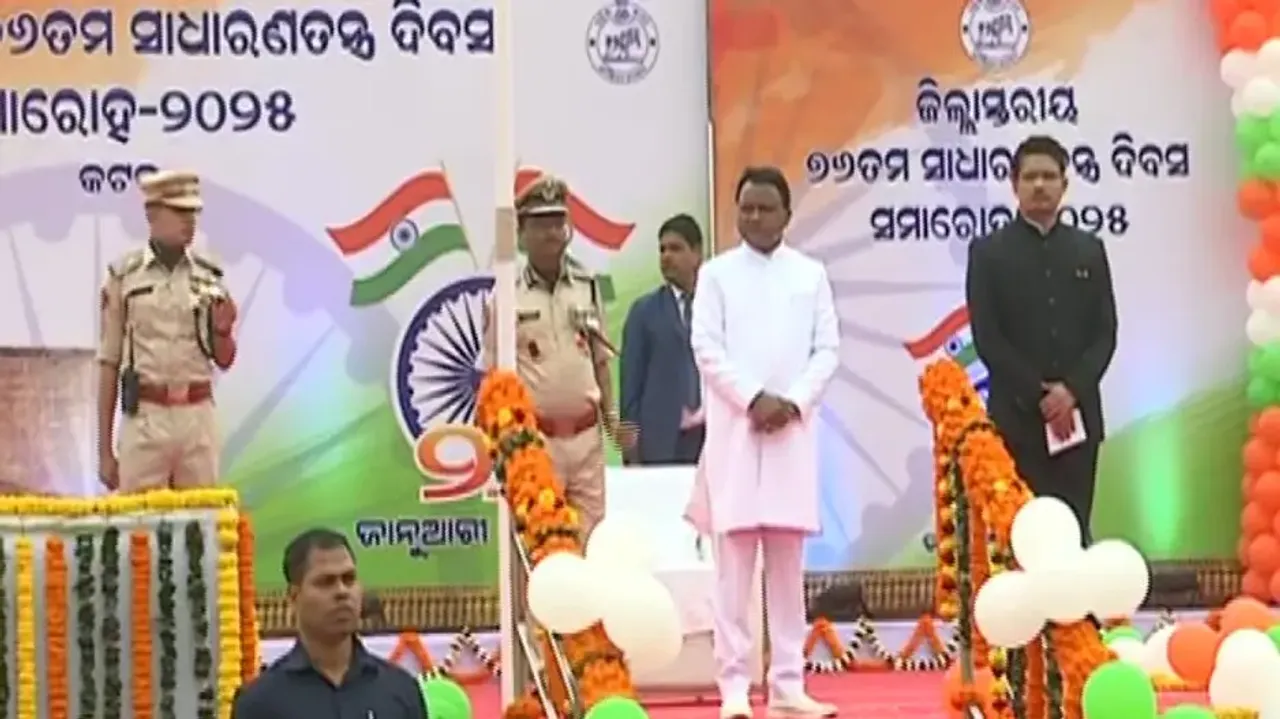 CM Mohan Majhi attends Republic Day celebrations in Cuttack