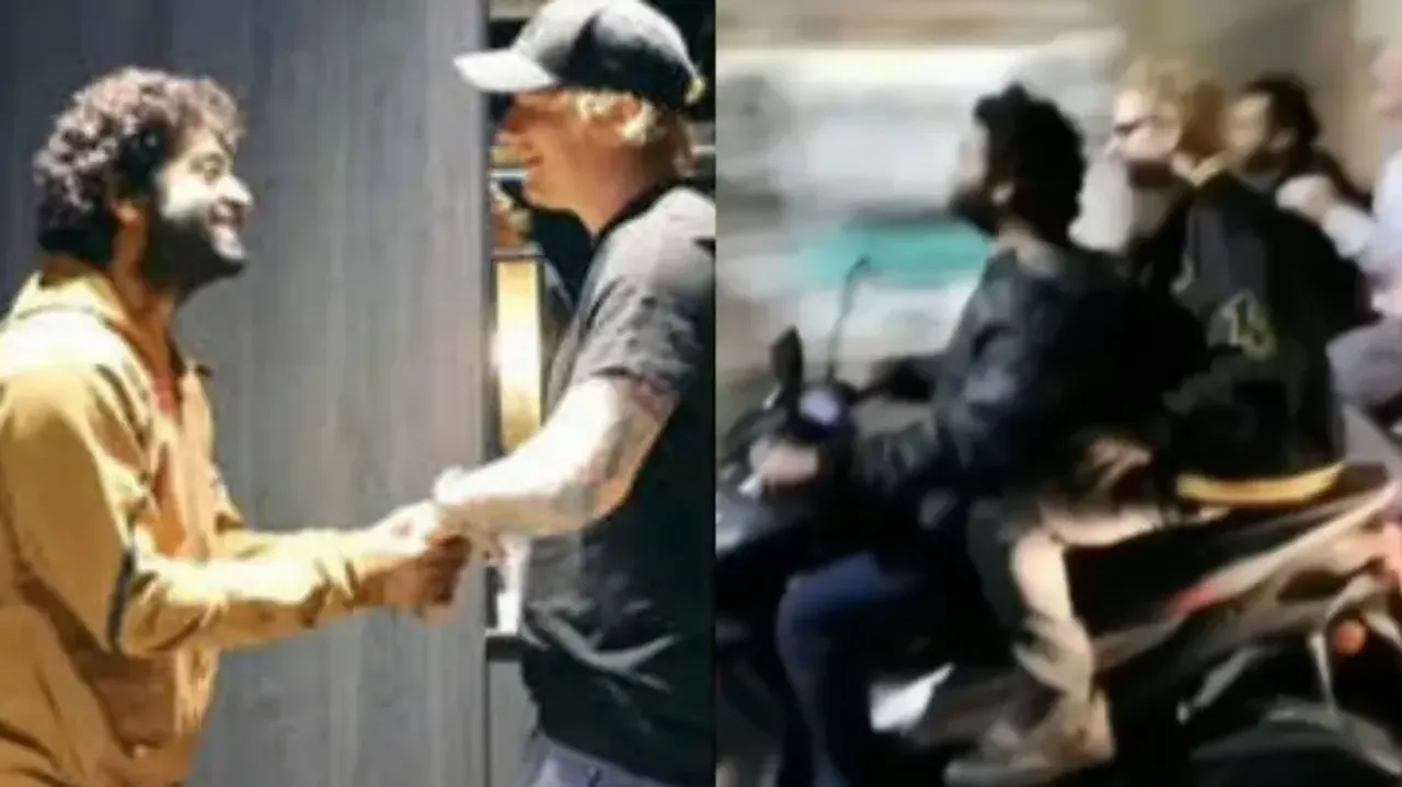 'Tera Yaar Hoon Mein...' Ed Sheeran explores Bengal streets with Arijit Singh on scooter, watchvideo