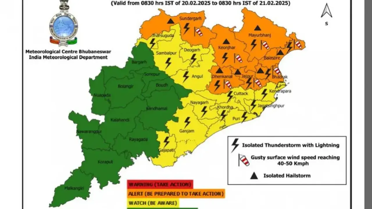 IMD issues orange warning for thunderstorm, lightning in Odisha