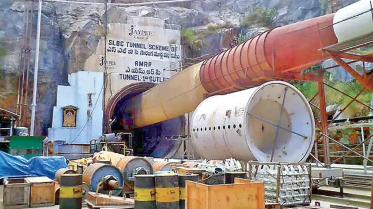 Under-construction tunnel collapses in Telangana, seven workers feared trapped