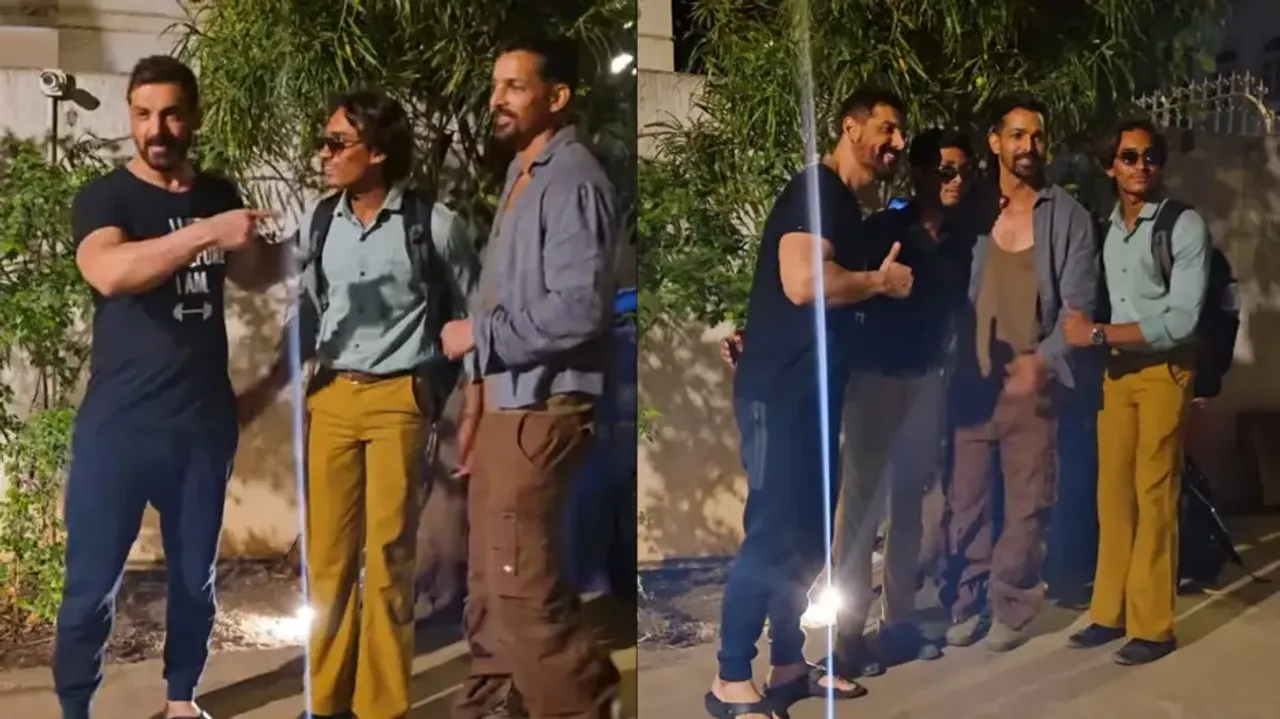 Harshvardhan Rane John Abraham Pose With Fans