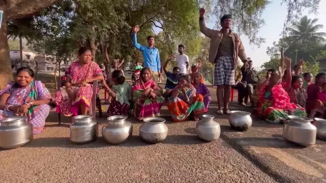 Protest for water in Gajapati 