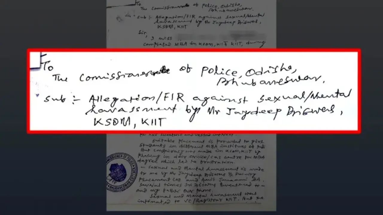 Ex-student brings ‘sexual harassment’ in the name of placement at KIIT university