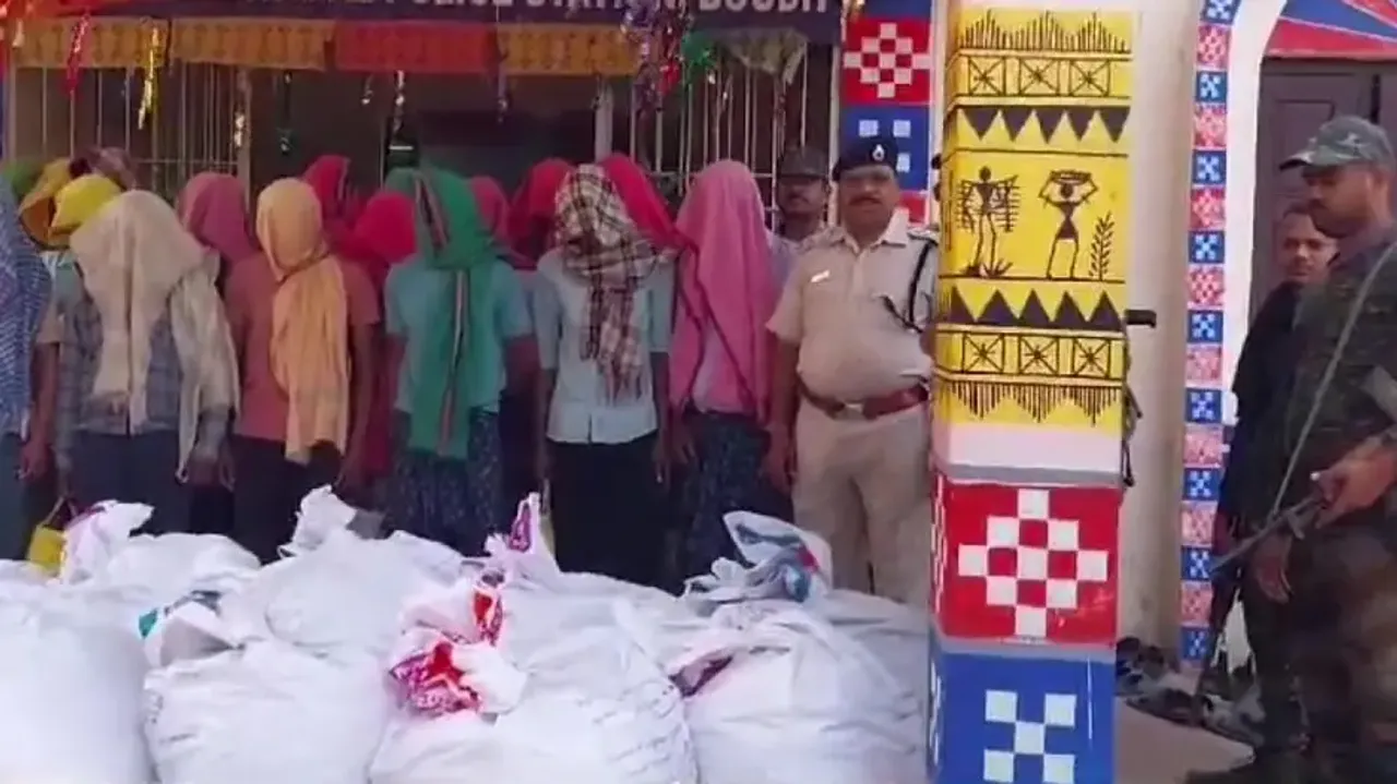 Boudh police arrests 24 Ganja peddlers during anti-Maoist search operation