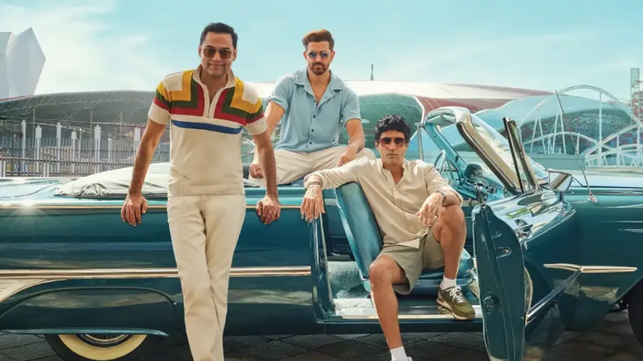 Hrithik Roshan With Farhan Akhtar Abhay Deol