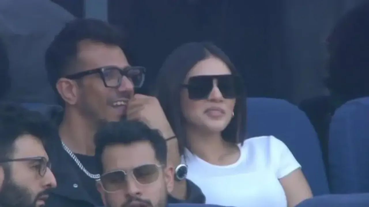 Yuzvendra Chahal spotted with mystery girl in stands for CT final