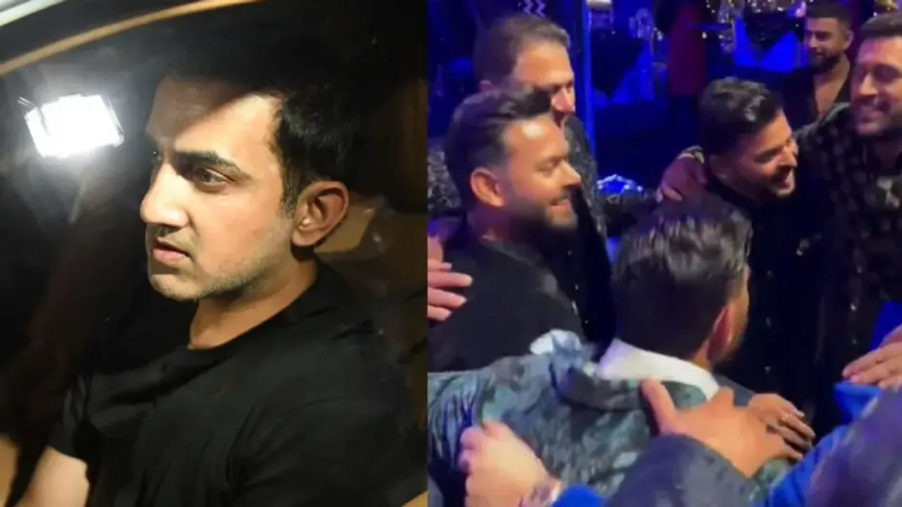 MS Dhoni Gautam Gambhir reunite for photo