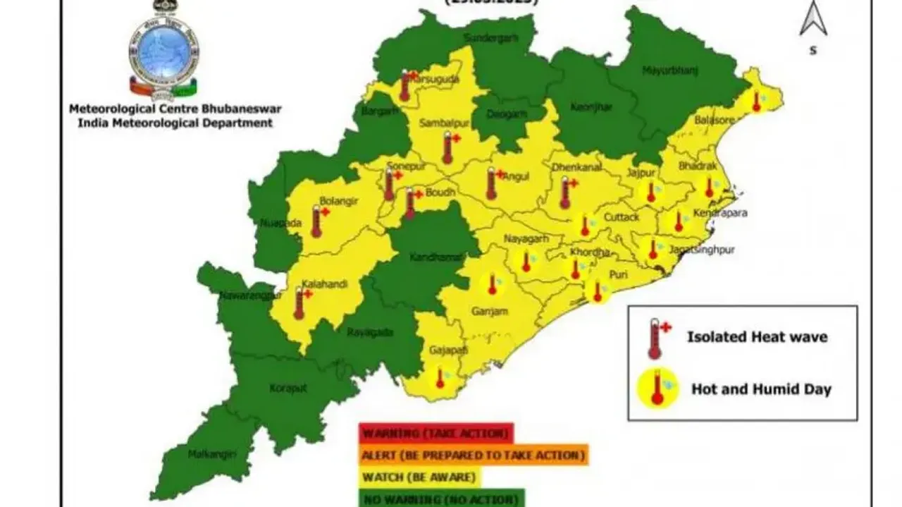 IMD issues yellow alert for heat wave in Odisha; hot and humid conditions in coastal districts
