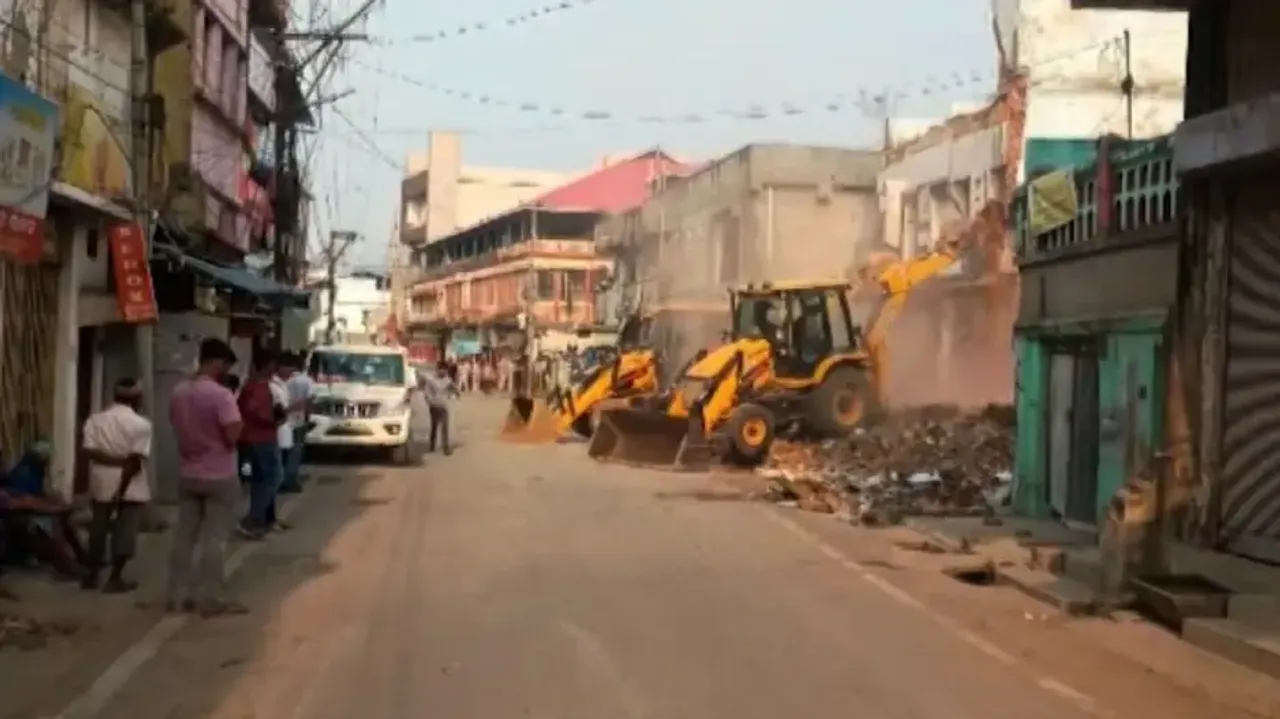 Bulldozers raze down ‘illegal’ shops, homes in massive anti-encroachment drive in Odisha’s Bargarh