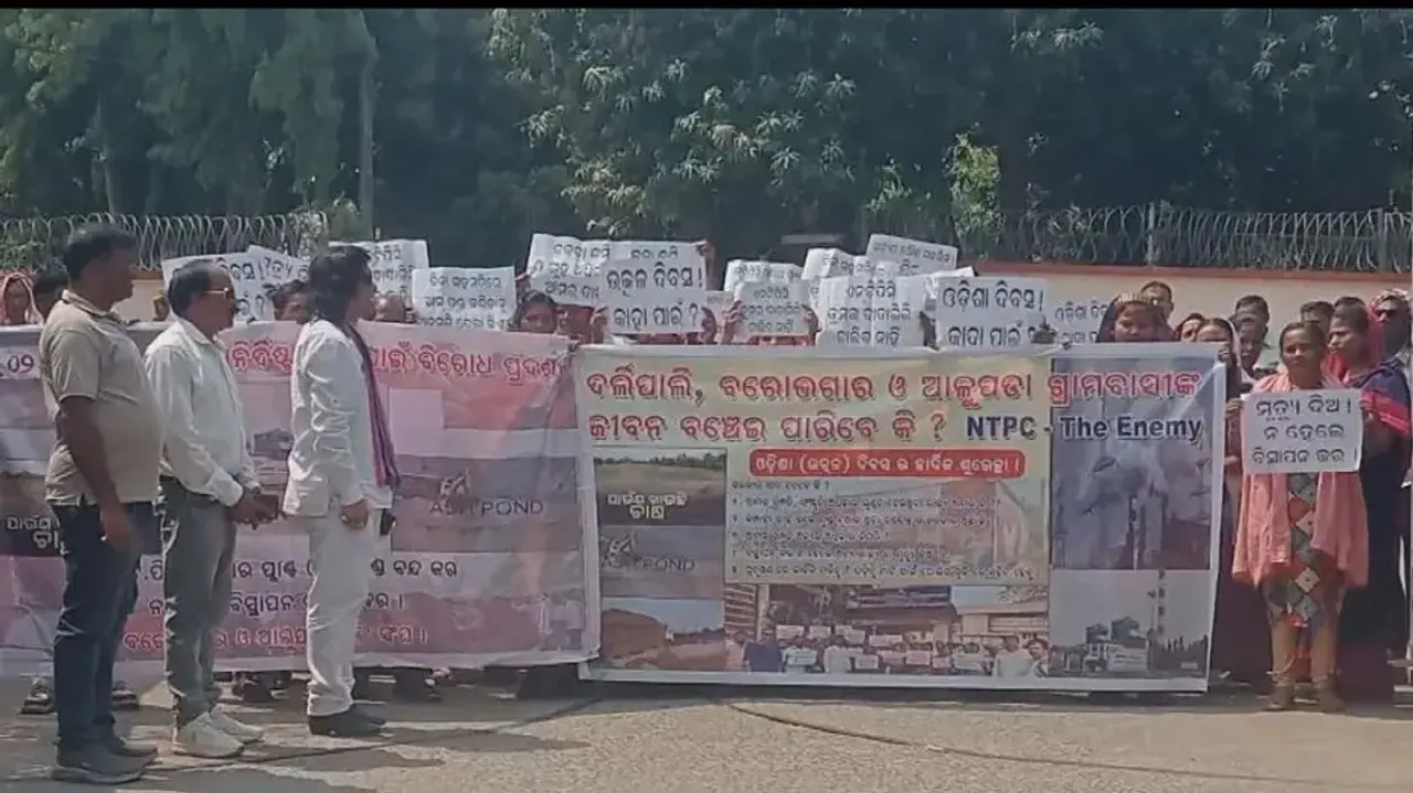 Odisha villagers up in arms against environmental pollution from NTPC ash pond