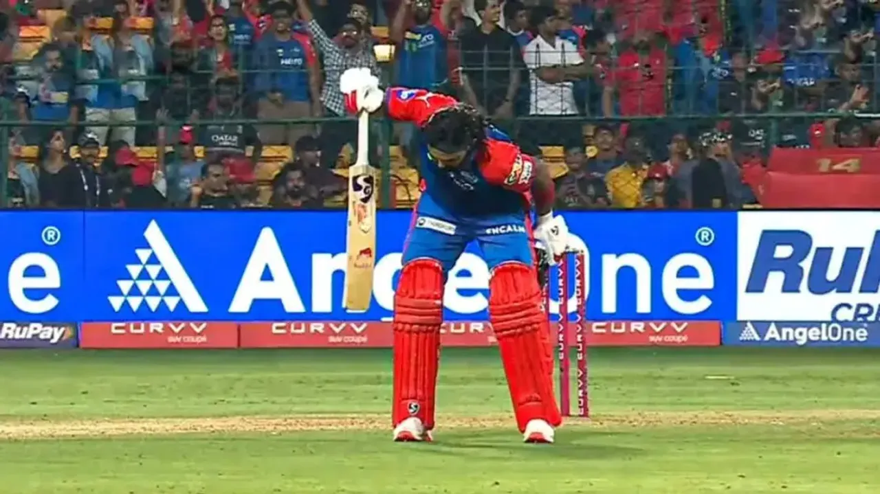 Aggressive celebration by KL Rahul