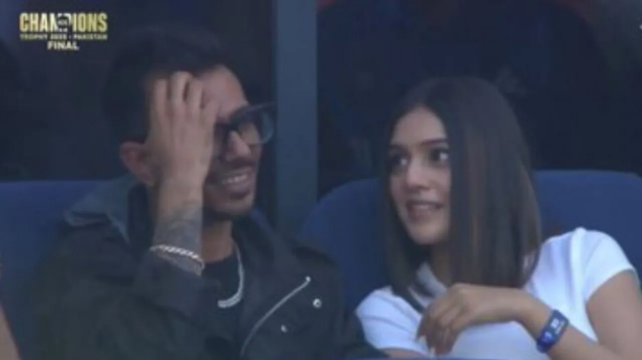 Yuzvendra Chahal with RJ Mahvash