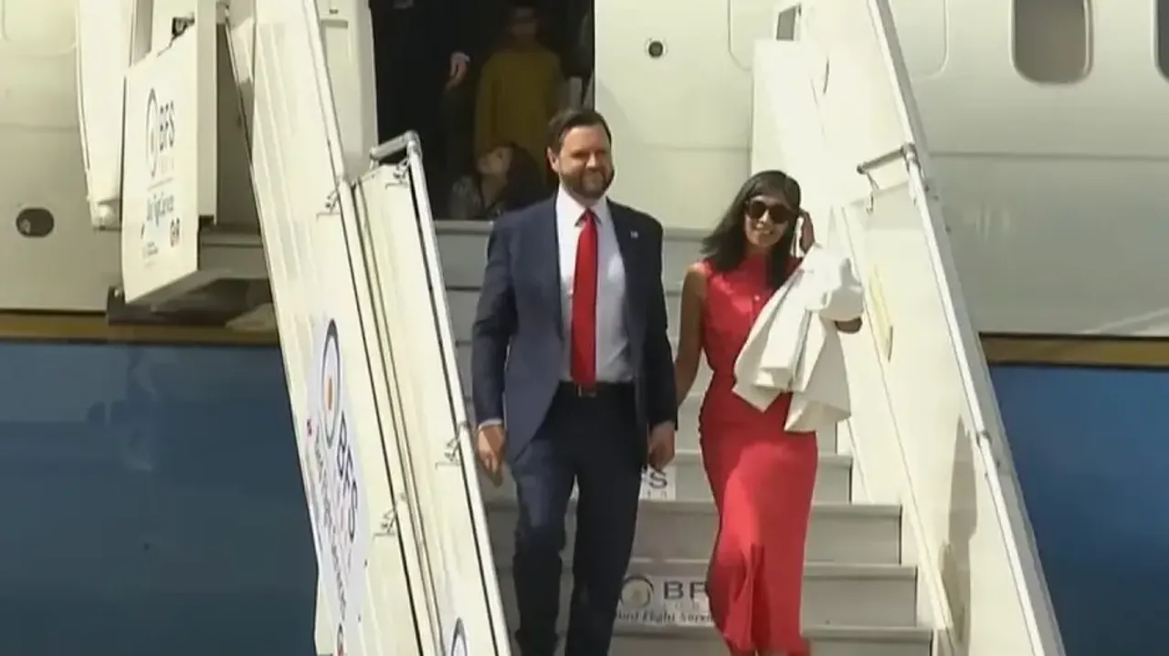 US Vice Prez JD Vance, family arrives in India for landmark visit