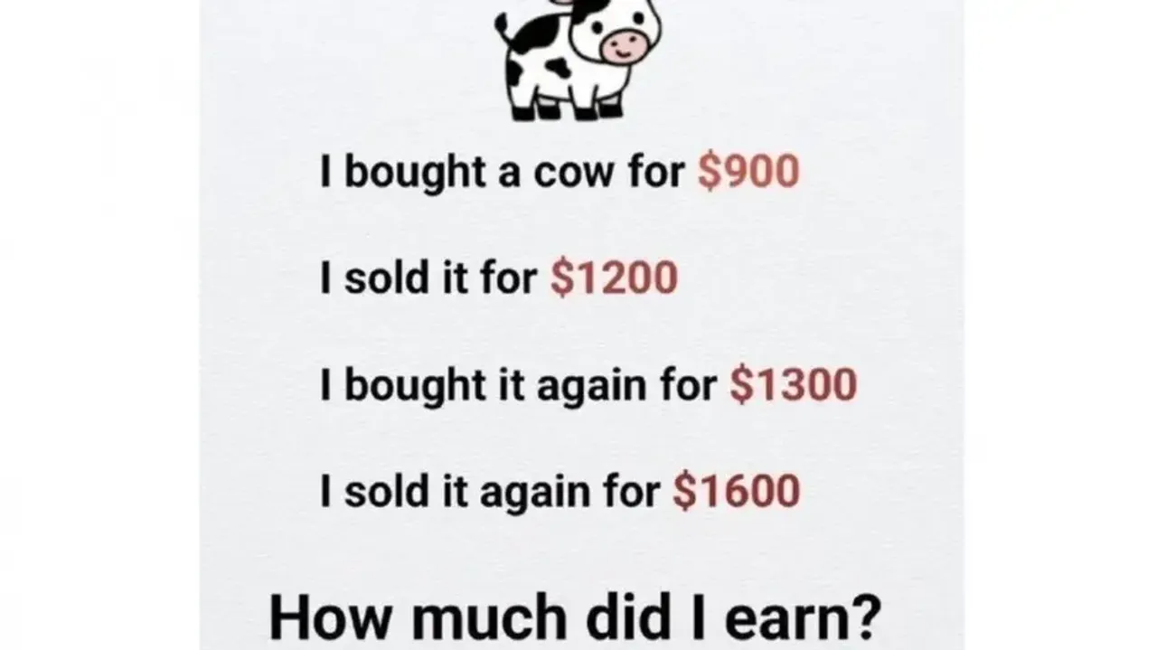 Brain Teaser about a cow sparks debate online