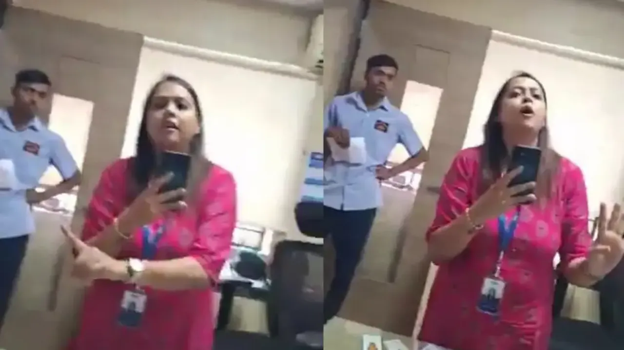 SBI branch manager cornered by locals over not speaking in Kannada CM announces transfer watch
