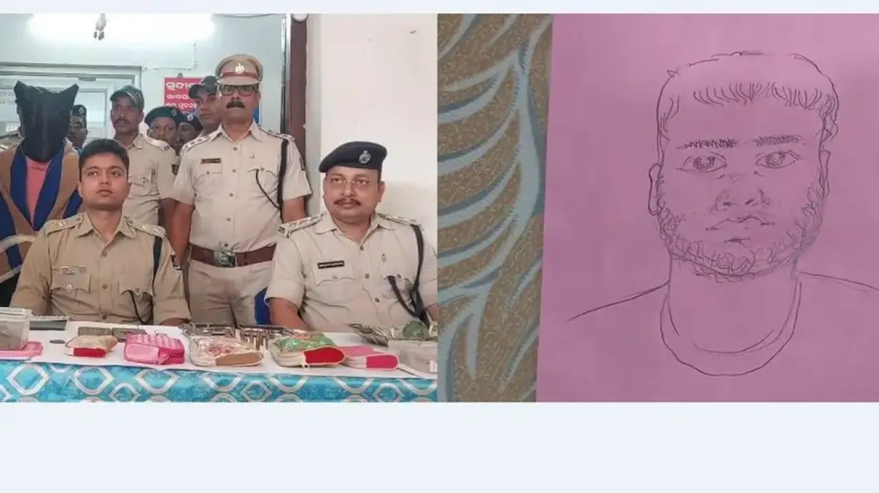 Sketch by police personnel leads to arrest of notorious criminal in Soro firing and loot case
